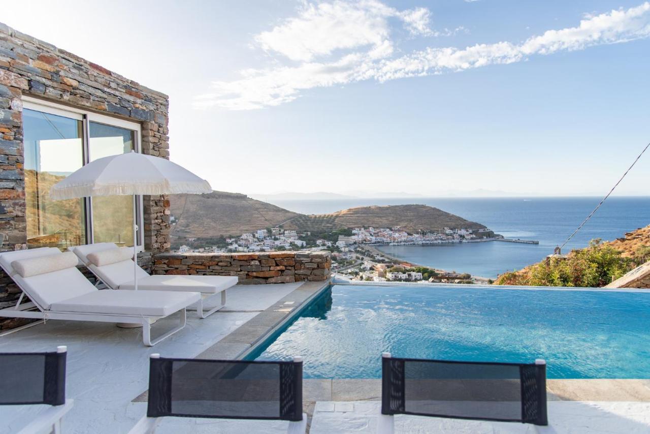 Luxurious Villa Lune With A Swimming Pool And A Fantastic Sea And Sunset View Ioulis Ngoại thất bức ảnh
